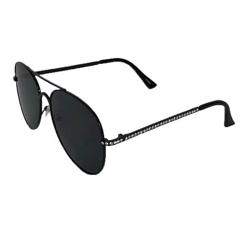 Bijou Crystal Embellished 60 mm Aviator Sunglasses