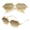 Smooch Kiss Lips Translucent Frame Statement Sunglasses