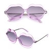 Smooch Kiss Lips Translucent Lavender Sunglasses: UV Protection Statement Frames for Women