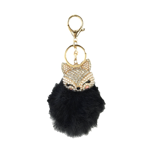 Foxy Pom Pom Key Chain Purse Charm