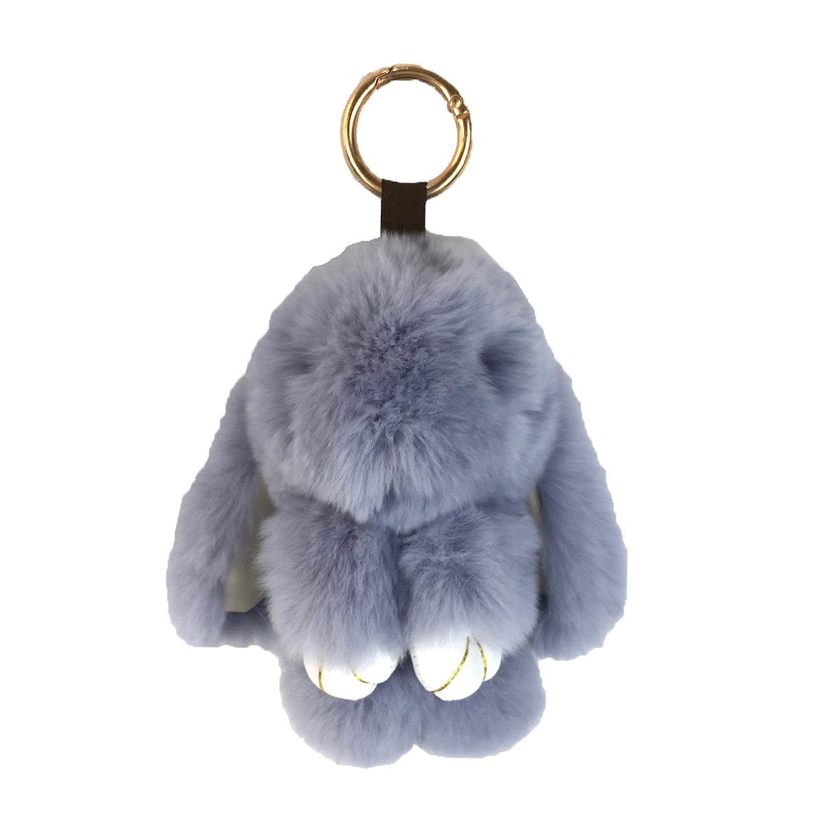 Colored Rabbit Paw Mini Fur Bag Charm