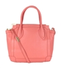 Foley + Corinna Coral Leather Mini Shopper Bag: Framed Design, Small Women's Handbag