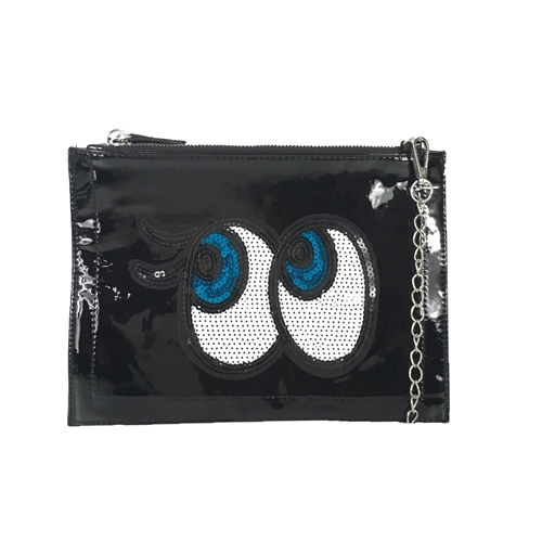 Fashion Culture Sequin Eyes Lashes Clutch Wristle