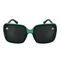 Fashion Culture Bee-Lieve Bee Charm Oversized Square Sunglasses
