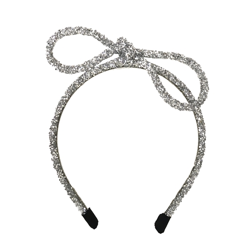 Fashion Culture Glittering Rhinestone Rope Big Bow Headband