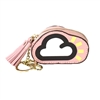 Fashion Culture Cloud Coin Purse Key Ring Bag Charm, Pink