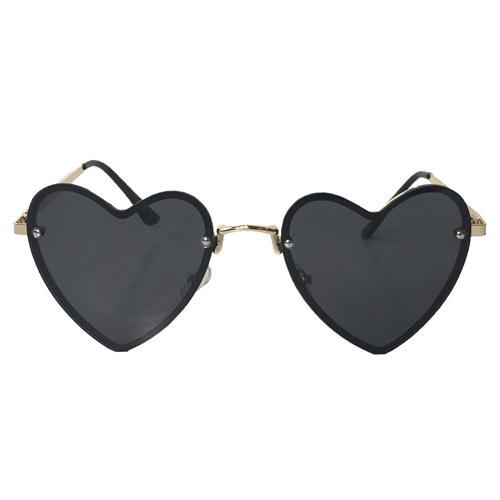 Fashion Culture Jiya Heart Shaped Rimless Sunglasses