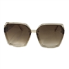 Brigitte Oversized Geometric Translucent Frame Sunglasses