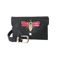 Fashion Culture Dragonfly Bejeweled Belt Bag Waist Pack