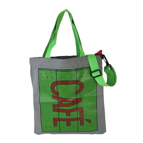 Cafe Canvas Eco Shopping Tote Crossbody Bag