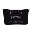 Im So Purrrfect Cat Zip Cosmetic Case Travel Pouch
