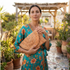 Fashion Culture Eliza Crochet Straw Envelope Clutch