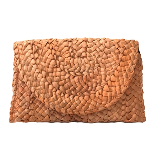 Fashion Culture Eliza Crochet Straw Envelope Clutch
