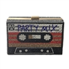 Retro Cassette Tape Crystal Box Clutch Crossbody Bag - Multicolor Kitsch Party Handbag, 80s Fashion Accessory for Women