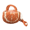 Fashion Culture Mini Clementine Orange Slice Straw Crossbody Bag: Multi-Colored Summer Beach Tote Purse for Women