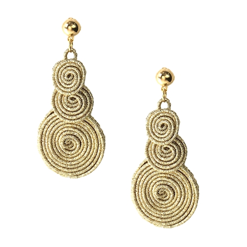 B Jewelry Collection Glimmer Shimmering Coil Drop Earrings