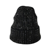 Flash Rhinestone Studded Soft Knit Beanie Hat
