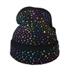 Iridescent Colorful Sequins Knit Beanie Hat