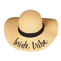 Bride Tribe Bridal Floppy Straw Sun Hat