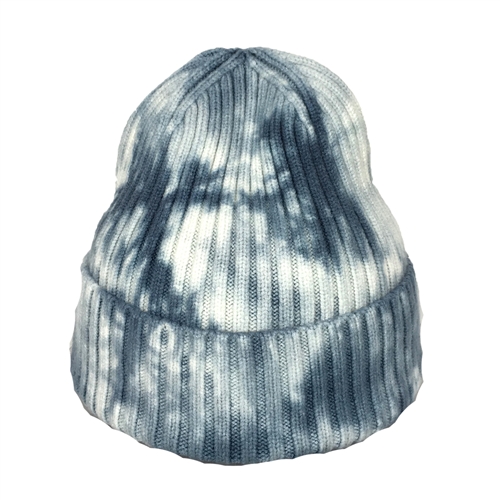 Fashion Culture Tie Dye Ribbed Knit Beanie Hat