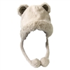 Teddy Winter Faux Fur Plush Hat with 3D Bear Ear Flaps