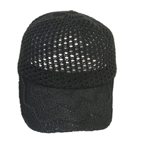 Fashion Culture Breezy Crocheted Open Weave Baseball Hat