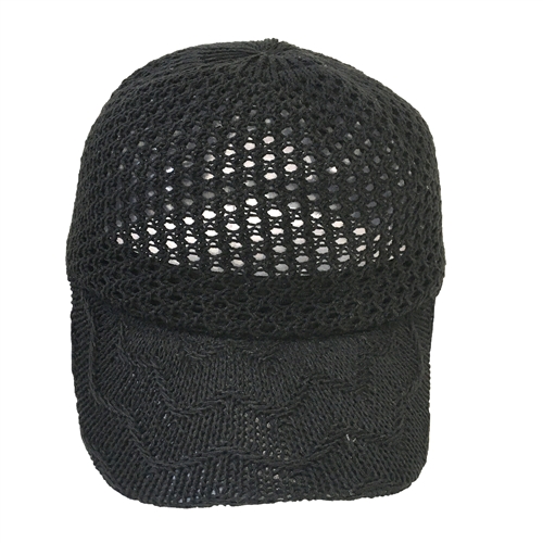 Fashion Culture Breezy Crocheted Open Weave Baseball Hat