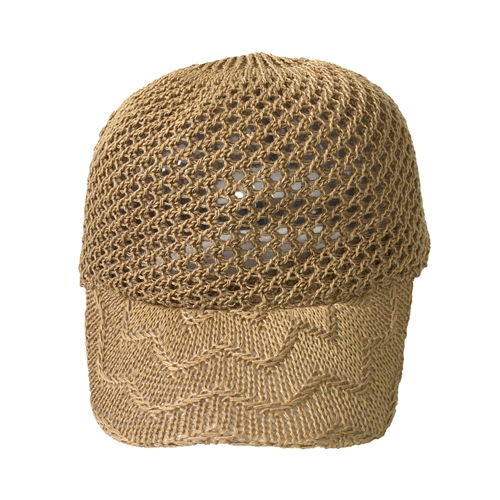 Breezy Crocheted Open Weave Baseball Cap