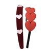Fashion Culture "Be Mine" Valentine's Day Heart Headbands (2-Pack), Red Multicolor: Stylish Hair Accessory for Women