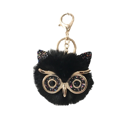 Owl Critter Pom Pom Key Chain Purse Charm