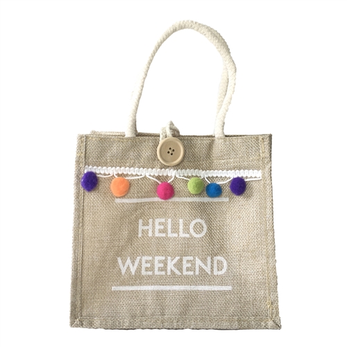 Fashion Culture Hello Weekend Mini Tote Lunch Bag