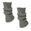 Grey Cable Knit Leg Warmers Women, Slouchy Ribbed Winter Boot Cuff, Cozy Fashion Accessories For Cold Weather Y2K Style