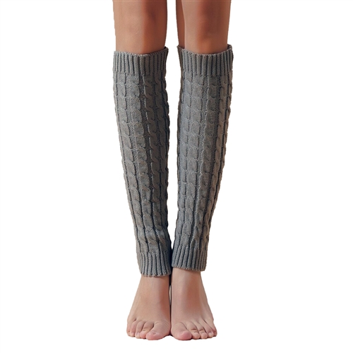 Fashion Culture Cable Knit Ribbed Leg Warmers Boot Toppers, Cream