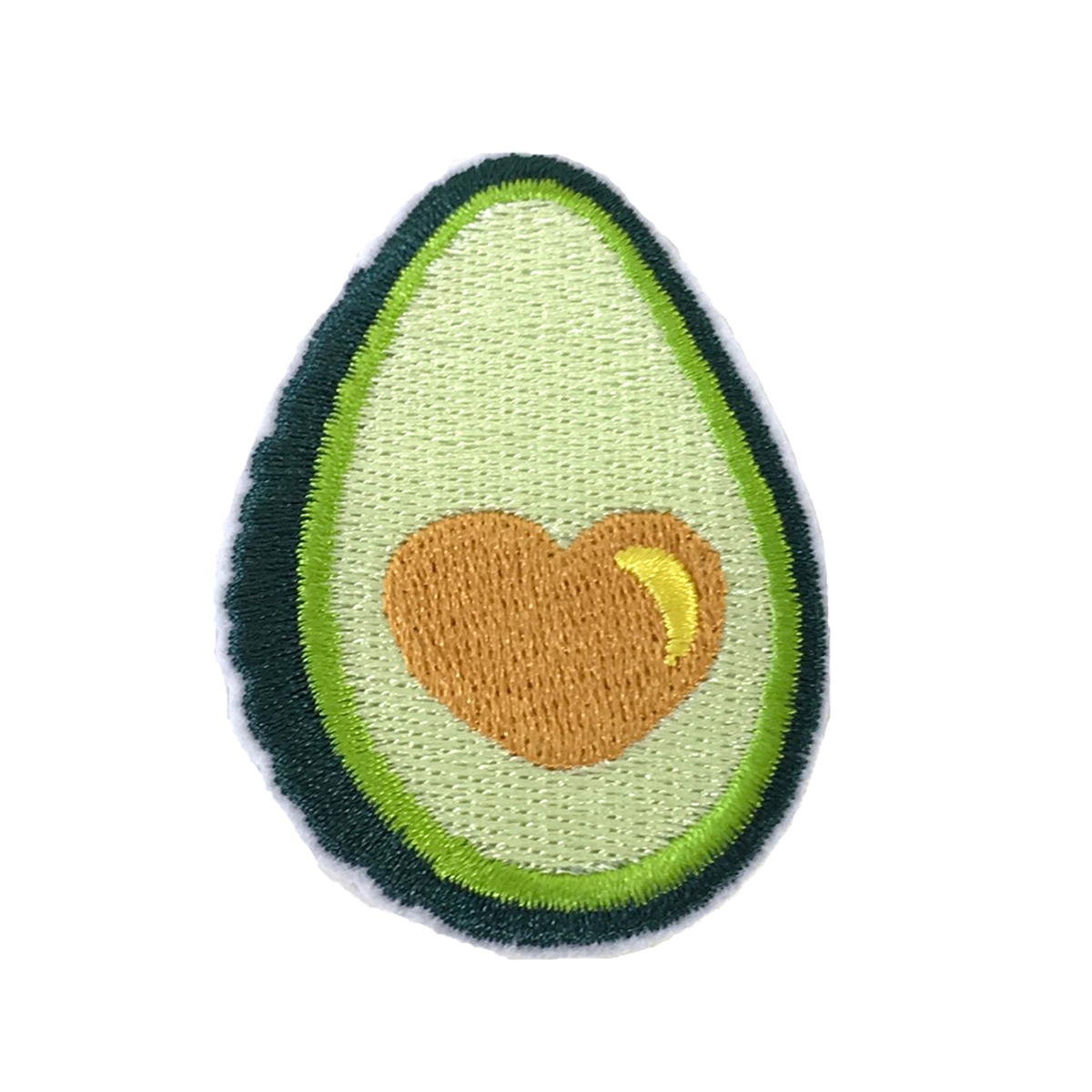 Avocado Heart Pit Iron On Patch