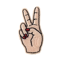 Fashion Culture Mini Hand Peace Sign Iron On Patch