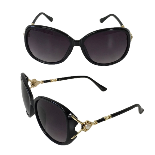 Fashion Culture You Fancy Pearl Accented Oversized Sunglasses