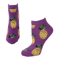 Fashion Culture Pineapple Print Novelty Ankle Socks