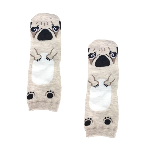 Pug Dog Critter Crew Socks