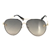 Fashion Culture Beehave Bee Charm Aviator Sunglasses: Brown Mirrored Lenses, UV Protection Daily Wear for Women