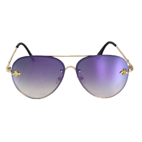 Fashion Culture Beehave 60mm Bee Aviator Sunglasses