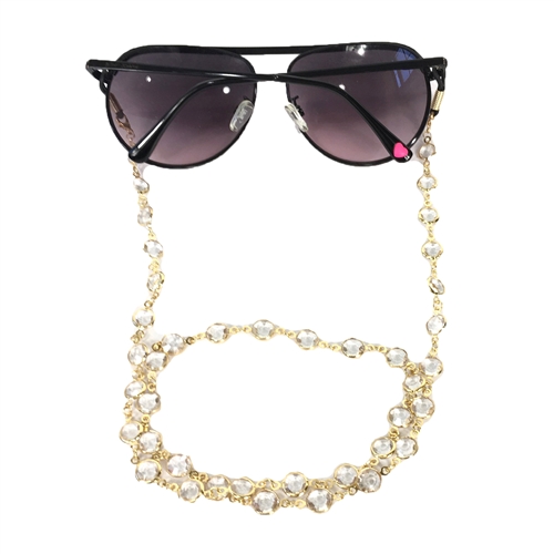 Fashion Culture Crystal Chain Sunglasses Strap Mask Holder