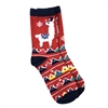Llama Print Holiday Crew Socks - Festive Novelty Christmas Socks, One Size Fits Most (9-11)