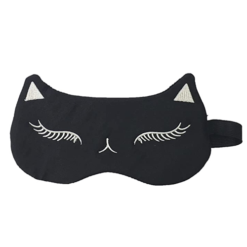 Foxy Cat Ears Embroidered Sateen Sleep Eye Mask