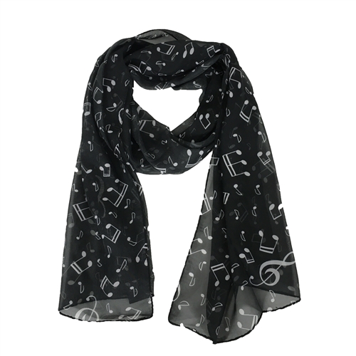 Musical Notes Multi Way Lightweight Oblong Scarf Bandeau