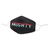 OMG! Accessories Naughty Christmas Reusable Face Mask, 3D Black Multi Holiday Print Face Covering with Interior Pocket for Women & Men