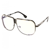 Fashion Culture Oversized Square Blue Light Blocking Glasses, Disco Frame Style in Black & Blue Light Protection for Men & Women
