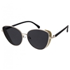 Glitter Side Cover Metal Oversized Cat Eye Sunglasses