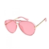 Envy Brow Bar Large Pink Sunglasses: Translucent Colorful Daily Wear UV Protection Shades for Women