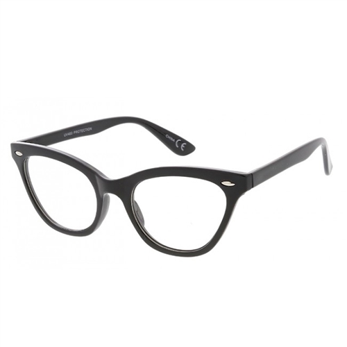 Highbrow Small Horn-Rimmed Clear UV400 Lens Glasses