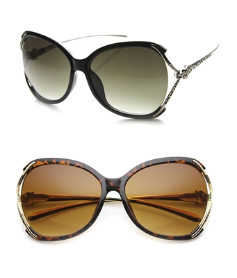 Oversized Butterfly Sunglasses Jaguar Trim